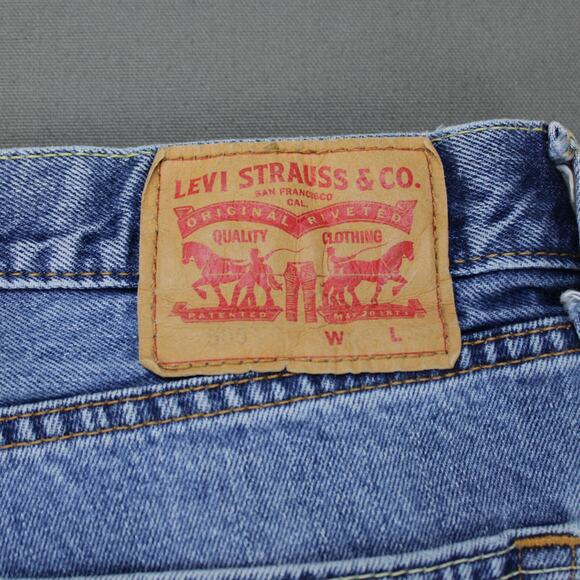 Levis 505 Jeans Mens 34x30 Blue Straight Fit Denim Cotton Actual 32x29 - Picture 8 of 12